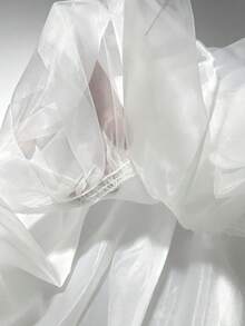 Váy lót trắng 70cm, 4 lớp voan pha lê + lớp lót, váy lót mềm mại không gọng dành cho múa ba lê Lolita mặc hàng ngày. - Nhiều màu - Xem 5