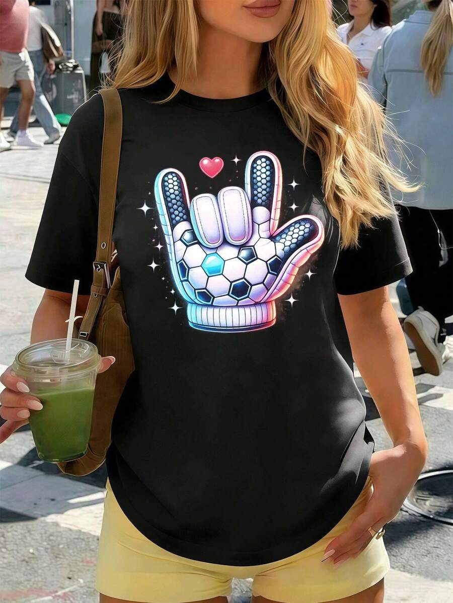 Dam-T-shirts - Svart - Visa 1