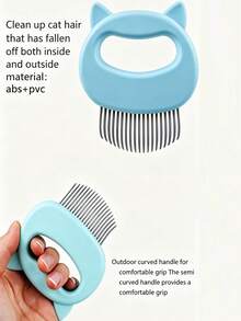 Cat Grooming Comb: Gentle Massage Deshedding Brush - Bathing And Massage Comb, Universal Grooming Brush Suitable For Cats And Dogs. Made Of Durable Plastic, Specially Designed For Cat Care And Deshedding Season. - Multicolor - View 4