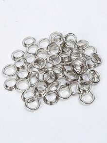 50pcs Metal Ring Eyelet Buttons, 4-6mm Metal Ring Buckles With Washers, Metal Buttons, Durable Rivet Fasteners, Suitable For Bags, Shoes, Tents, Belts And Curtains, Decorative And Functional Button Accessories - Multicolor - View 2