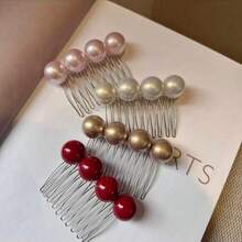 1 chiếc lược cài tóc bên hông cao cấp, thanh lịch, ngọt ngào dành cho nữ, đính ngọc trai. - Nhiều màu - Xem 6