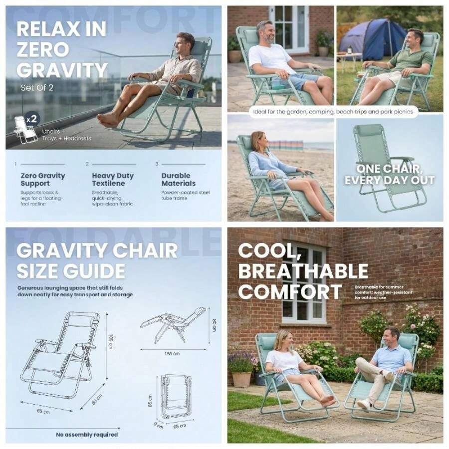 Patio Lounge Chair & Swing Chair - Mint + Classic - View 1