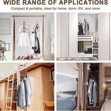3/6pcs 7-Slot Metal Chain Hanging Hooks, Space-Saving Foldable Organizer Rack, Multi-Hook High-Efficiency Storage, Durable Wardrobe Accessory For Clothes Organization - Multicolor - View 8