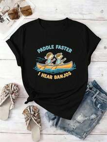 Women T-Shirts - Black - View 2
