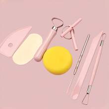 8/1PC Pottery Tools,Clay Tool Set, Practical Polymer Carving Tool Kit, Air-Dry Clay Tool Set, Suitable For Adults, Pottery Crafts, Dotting, Drawing, Shaping, Modeling - Multicolor - View 7