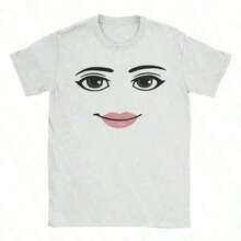 Printed T-Shirt  Plus Size Men's Clothing, High Quality Novelty Robloxs Woman Face Game Meme Graphic T Shirts Men Women Fashion Short Sleeve T-Shirts Unisex Tops ,Y2K,Oversized Shirt Men S-5XL,Summer Tops - màu đen - Xem 6