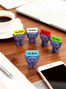 12pcs Mini Inspirational "You're Awesome" Decor, Cute Smiling Elephant Shaped Decorations With "You're Awesome" Slogan, Great For Coworkers, Employees, Teachers, Decorative Gifts, Party Favors, Graduation Gifts, Holiday Parties - A - View 2