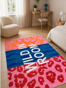 Modern Geometric Pattern Washable Area Rug - Distressed Monochrome Abstract Print Carpet For Living Room, Bedroom & Home Decor 80x200 Cm, 80x300 Cm,100x200 Cm, 120x180 Cm - Blue - View 4