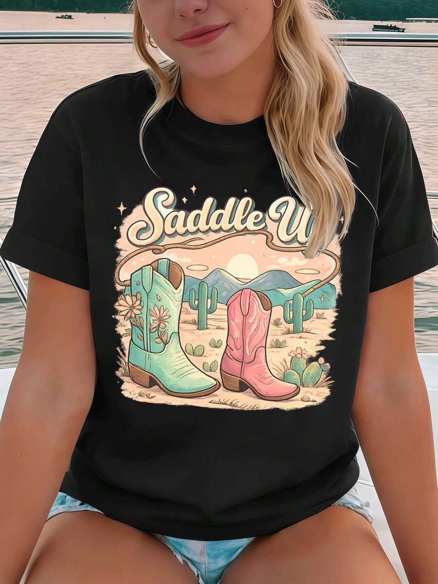 Women T-Shirts - Black - View 1