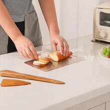 1pc Stainless Steel Double-Sided Cutting Board, Durable Commercial & Household Chopping Board For Meat, Vegetables And Fruits, Dishwasher , Portable For Indoor And Outdoor Use, Essential Kitchen Tool For Home, Restaurant, Camping And Picnic - Multicolor - View 4