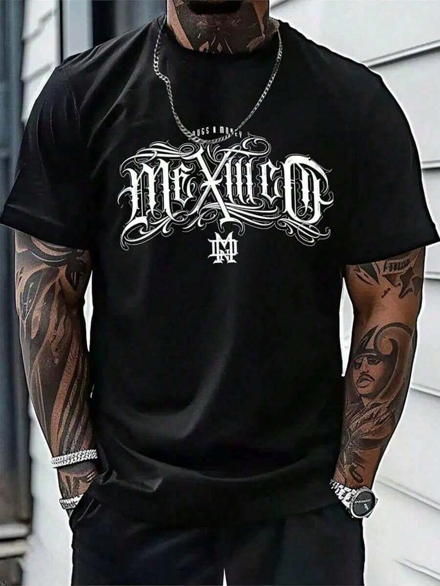 100% algodón puro, transpirable y agradable para la piel. Diseño clásico de cuello redondo, corte ajustado y adecuado para todo tipo de cuerpos. Estampado de moda con estilo minimalista y de alta calidad. Diseño unisex perfecto para conjuntos de pareja, ideal para el transporte diario, citas, ocio y ropa urbana - versátil y atemporal. - Negro - Ver 1