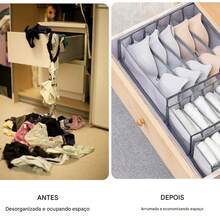 Honeycomb Organizer Box Drawer Wardrobe Kit 3 Wardrobe Underwear Socks Blouse Bed Shorts Foldable Closet Organization - 淺灰色 - 查看 4