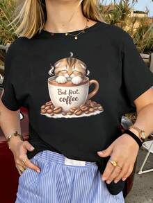 Women T-Shirts - Black - View 1
