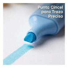 Set De Marcatextos Indra Aqualight Punta Cincel 12 Pzs - Multicolor - Ver 8