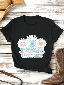 Dam-T-shirts - Svart - Visa 2