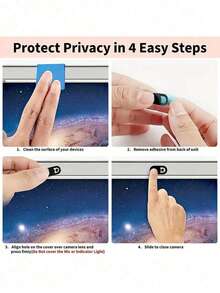 10pcs Ultra-Thin Webcam Cover Slide, Privacy Protection Shutter For Laptop, Computer, Tablet, 14/13/12/8/7/6 Plus [Black] - Black Love Heart - View 7
