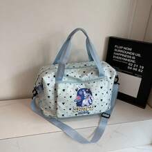 1 chiếc túi du lịch đa năng dung tích lớn hình hoạt hình Stitch dễ thương, được cấp phép chính thức bởi Disney. - Màu be - Xem 12