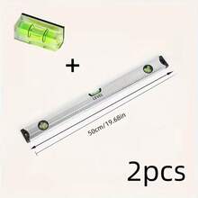 2pcs Heavy Duty Stainless Steel Magnetic Level With Bubble Vial And Magnetic Tip - 1.57"/11.8"/23.6" Measuring Tool, Suitable For Woodworking, Construction, Home Renovation - No Battery Required, DIY Precision Aligner - Multiple Styles - View 9