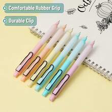 Mr Pen- Retractable Gel Pens, 6 Pack, Black Ink, Pastel Barrels, Fine Point 05 Mm, Fast Dry, Smooth Writing, Cute Gel Ink Pens For Drawing, Journaling, Writing Planner And School Supplies - White - View 4