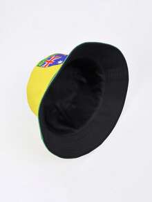1pc Unisex Reversible Bucket Hat, UK Flag & Lion Print Sun Cap, Foldable UV Protection Beach Hat For 2026 World Cup & Music Festivals - Reversible Fisherman's Hat - View 5