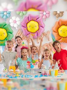 Kit 8pz Globo Flores Primavera Fiesta Festival Cumpleaños - Ver 7