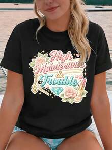 Women T-Shirts - Black - View 1