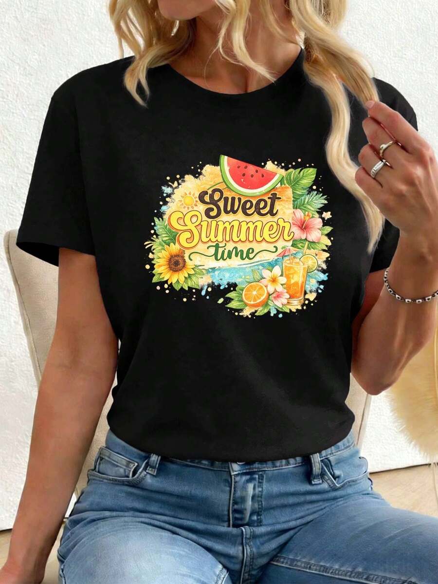 Women T-Shirts - Black - View 1
