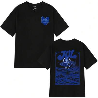 T-shirt graphique Rapper Jul, vêtements pour hommes et femmes, t-shirt mode hip-hop, t-shirts courts en coton décontracté, t-shirts oversize, streetwear