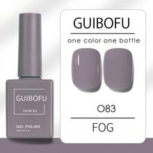 GUIBOFU品牌 1瓶 083号 凝胶指甲油 - 淺灰紫 - 查看 4