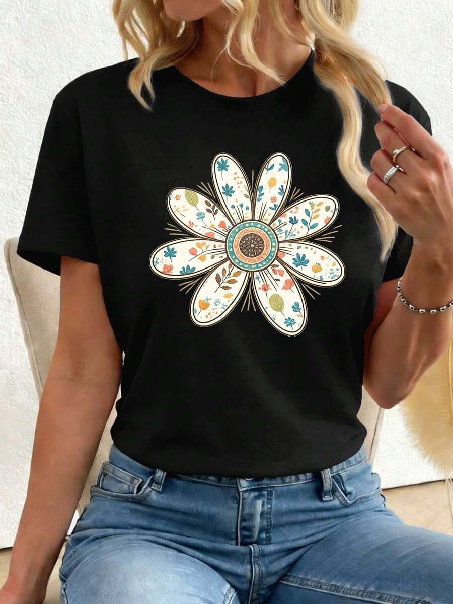Women T-Shirts - Black - View 1