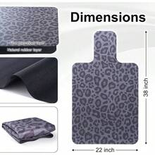 Pilates Reformer - Fits Aeropilates, Allegro, Merrithew Machines U2013 Clean Non Slip - Black Leopard Print - View 8