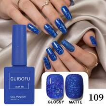 Brand GUIBOFU 1pc No.109 Gel Nail Polish - Blue - View 3