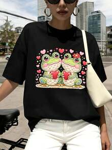 Women T-Shirts - Black - View 1