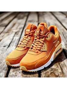 Men's 90 Performance Air Sneakers - Lightweight, Comfortable, Everyday, Street Style - 駝色 - 查看 11