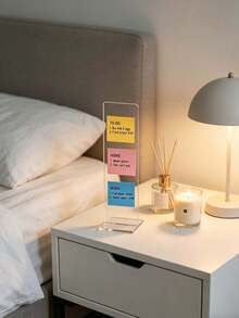 1pc Detachable Transparent Acrylic Memo Board And Information Board Stand, Computer Screen Memo Clip Board, Message Board, Office Desk Accessory, Available In 2 Colors - Acrylic Message Board - View 12