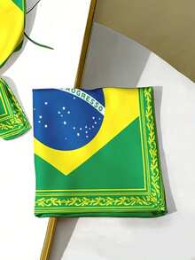 1 chiếc khăn bandana/khăn trùm đầu mềm mại và thời trang họa tiết cờ Brazil, thiết kế "Ordem E Progresso" (Trật tự và Tiến bộ), thoáng khí và thoải mái để sử dụng hàng ngày, đi chơi, tụ họp, hoạt động ngoài trời, kỳ nghỉ, những chuyến đi đường dài, phụ kiện thời trang cho mùa hè, bãi biển, du lịch. - Nhiều màu - Xem 8
