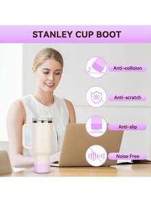 1 buah Pelindung Bawah dan Selongsong Cangkir Silikon, Tatakan Anti Selip Isolasi Panas 7,5 cm, Cocok untuk Gelas Ice Flow Flip 12/24oz & Gelas Sejenis, Tahan Air & Tahan Guncangan untuk Penggunaan Sehari-hari, Perjalanan & Pesta, Penutup Pelindung Bawah Cangkir Air Isolasi Panas - MultiWarna - View 6