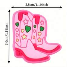 20 pièces Breloques de chaussures de cow-boy occidental - Bottes de cow-boy, chapeaux, chevaux, taureaux, étoiles, cœurs, Yeehaw, accessoires de chaussures de cow-boy en PVC/plastique - Faveurs de fête, Noël, Halloween, événements thématiques cow-boy - Décorations de chaussures durables - Multicolore - Voir 4