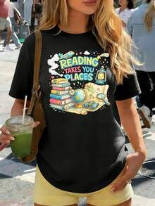 Women T-Shirts - Black - View 1