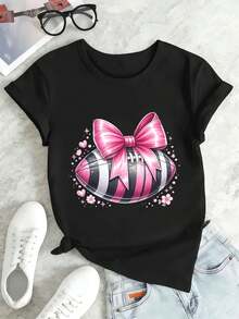 Dam-T-shirts - Svart - Visa 2