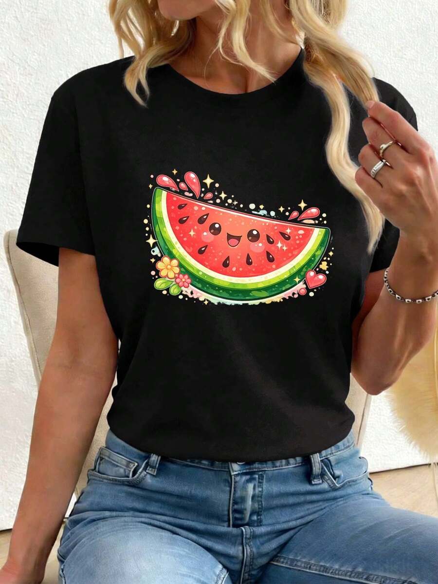 Women T-Shirts - Black - View 1