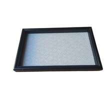 1 Khay gỗ nhỏ có đế da - Khay đựng đồ dùng cá nhân để đầu giường, dùng để đựng nước hoa, chìa khóa, ví, điện thoại, đồng hồ, trang sức và kính thời trang (Màu đen) - màu đen - Xem 1