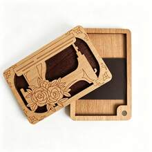 1pc Sewing Machine Themed Magnetic Needle Box & Storage Box - Wooden Needle Holder With Magnetic Closure, Wooden Organizer Box For Sewing Supplies, Craft Room, Travel - Essential Sewing Accessory For Sewing Machine Owners, Sewing Storage - A - View 9