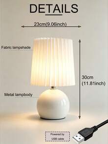 1pc USB Powered Minimalist Table Lamp, Modern Ins Style, Retro Creative Premium Design, Simple Decorative Night Light For Bedroom Bedside, Room Desk Decor - Multicolor - View 9