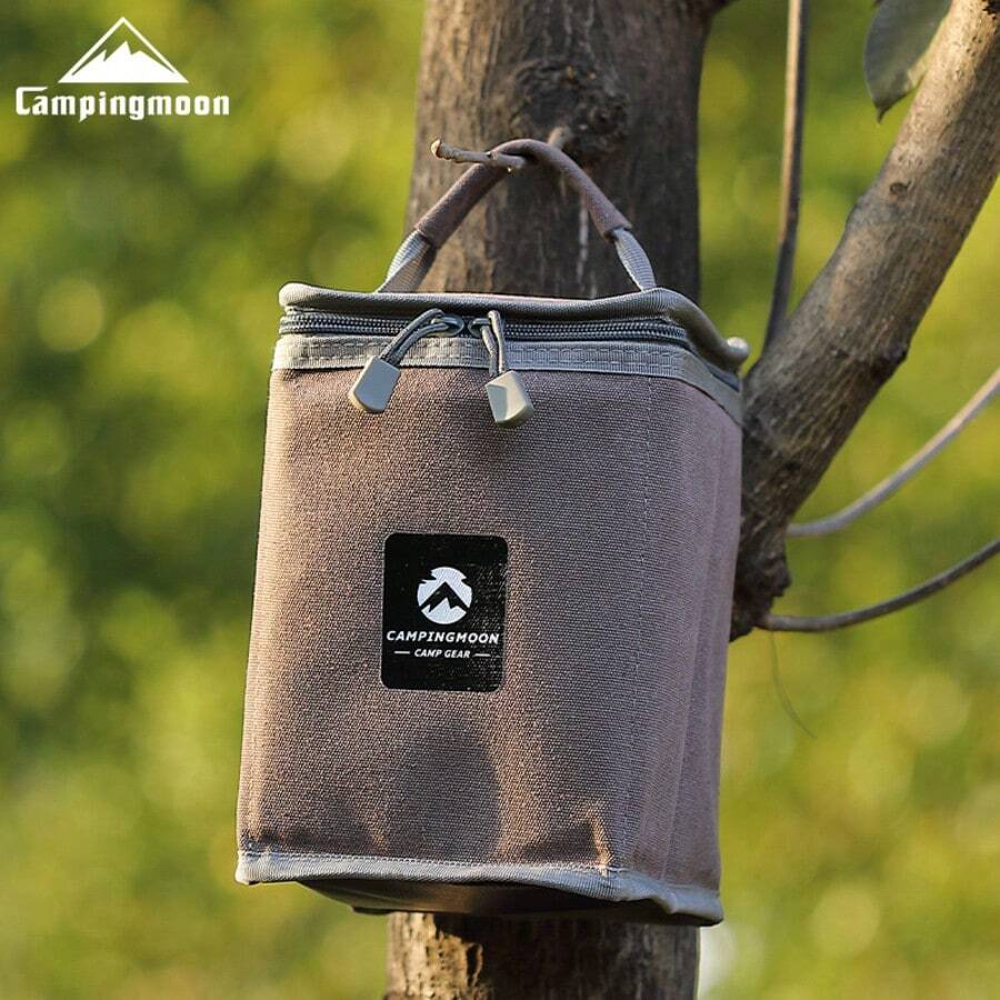 Túi đựng đồ bằng vải bạt gấp gọn CAMPINGMOON 1 chiếc, túi xách tay, túi đựng đèn lồng, túi đựng bình gas, T-8-BC, dụng cụ cắm trại