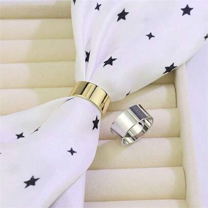 Minimalist Plain Ring Scarf Clip, Versatile Design Unisex Fashion Accessory Scarf Holder