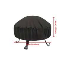 1 pieza Cubierta circular para fogata - Disponible en 3 tamaños (Negro), Fabricada con tela Oxford 300D de alta calidad, Resistente, Con cierre de cordón ajustable en la parte inferior; Hecha de tela premium suave, duradera, a prueba de polvo y resistente al agua, que soporta fácilmente el polvo, la grasa y el desgaste diario - Negro - Ver 12
