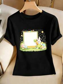 Women T-Shirts - Black - View 2