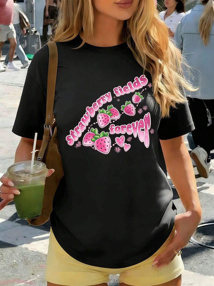 Dam-T-shirts - Svart - Visa 1