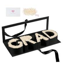 Graduation Flower Gift Box Empty Grad Letter Large Flower Box With Ribbon Chocolate Rose Bouquet Package For Graduation Birthday Class Reunion Party Favor Supplies - View 2